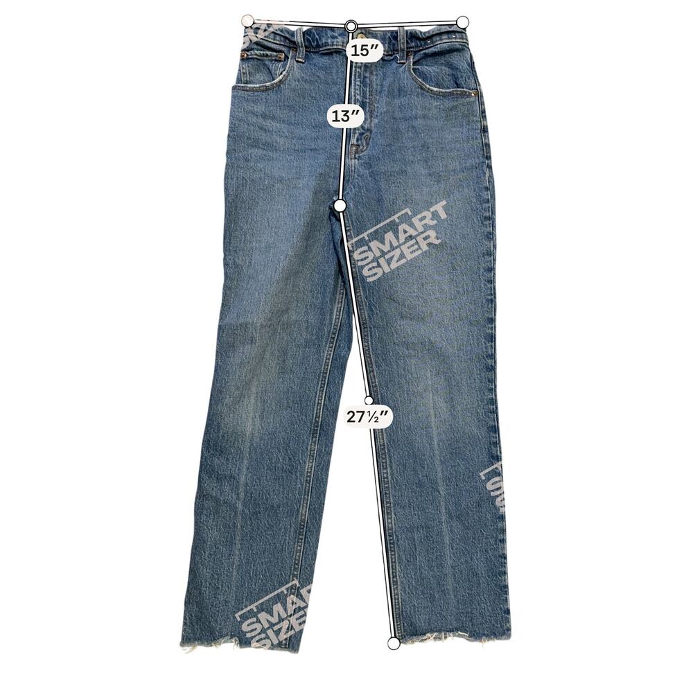 Abercrombie & Fitch 90s Ultra High Rise Straight Jeans Size 6 Short Retro Y2K - Picture 6 of 6